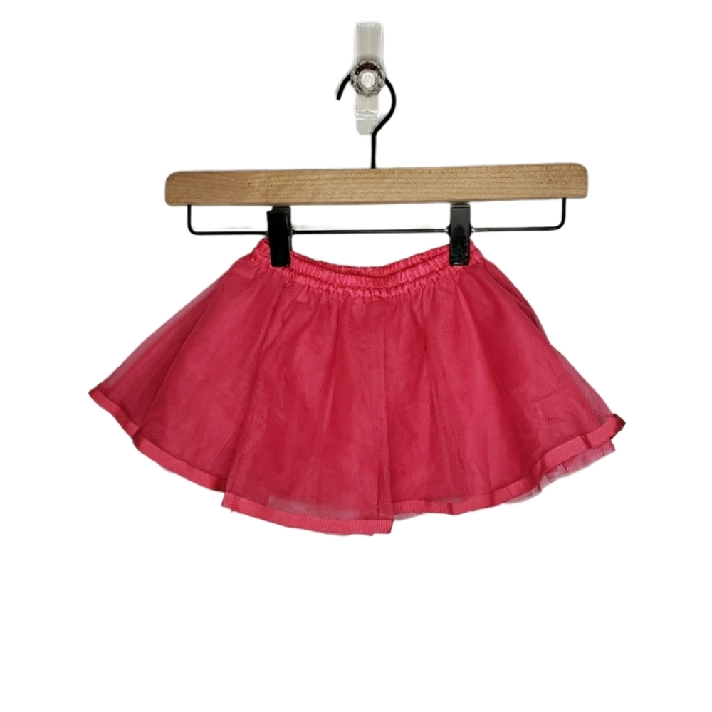 NWT Gymboree 12-18 Months Baby Girl Hot Pink Tulle Ballerina Structured Skirt
